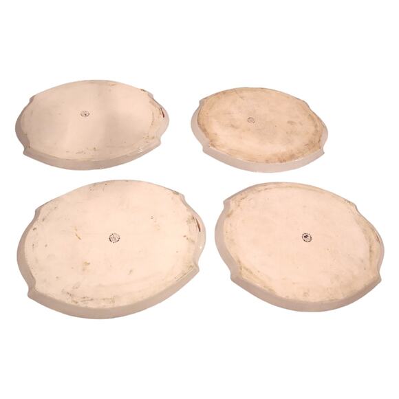 Vintage TT Takito Lustreware Plates Made in Japan Hand Painted Stamped set of 4 - Picture 2 of 9